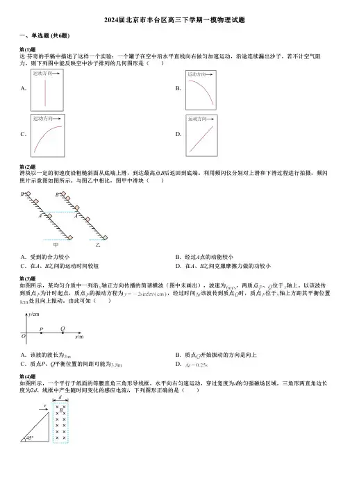 2024届北京市丰台区高三下学期一模物理试题
