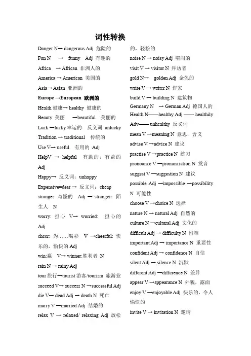 词性转换