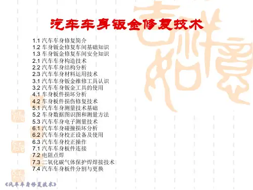 汽车车身钣金修复技术课件 3.2 汽车车身钣金工具的使用