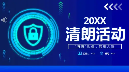 清朗活动网络乱象整顿PPT
