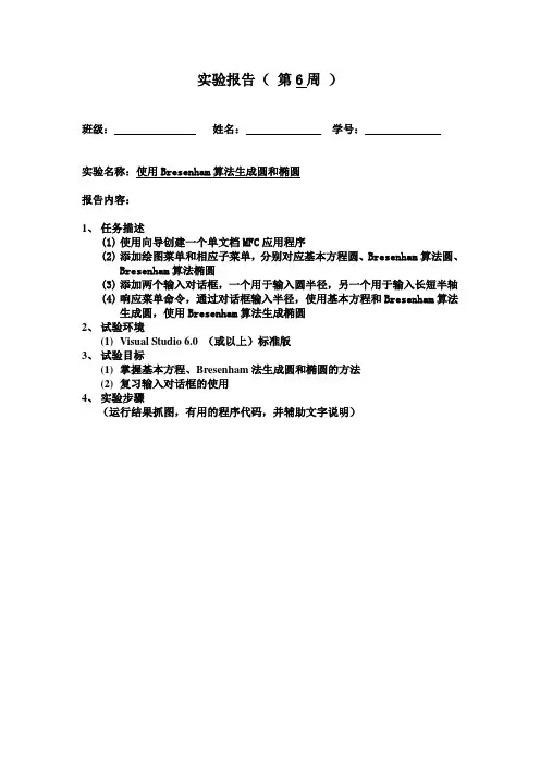 计算机图形学上机报告模板(6)