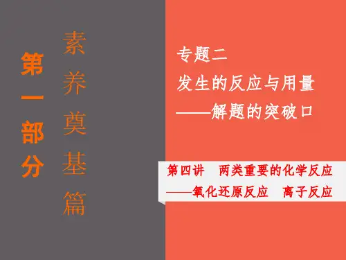 高三化学二轮复习专题二第四讲 两类重要的化学反应——氧化还原反应 离子反应课件