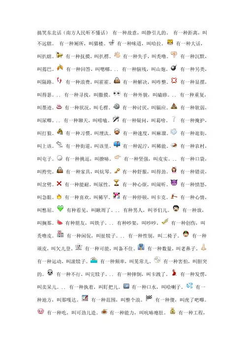 搞笑东北话