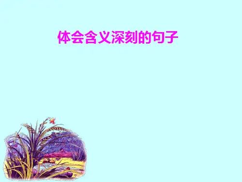 体会句子含着的意思
