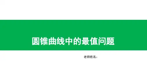 2020年高考数学圆锥曲线中的最值问题(共16张PPT)