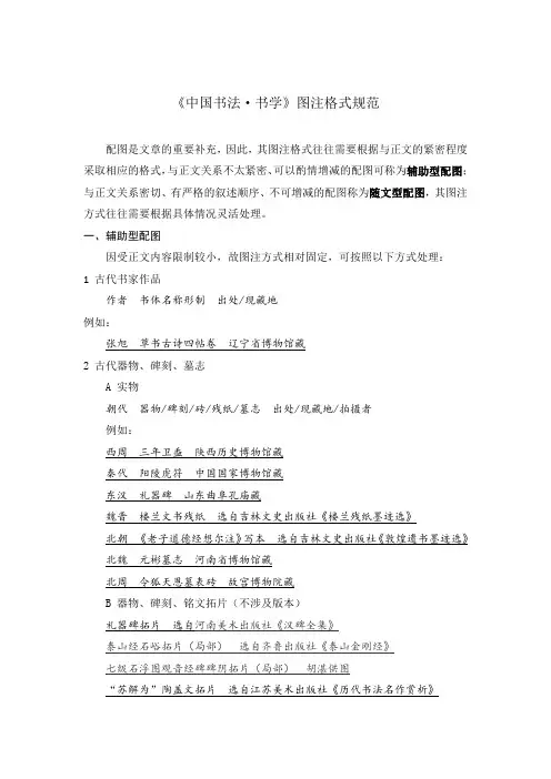 图注格式规范——《中国书法·书学》