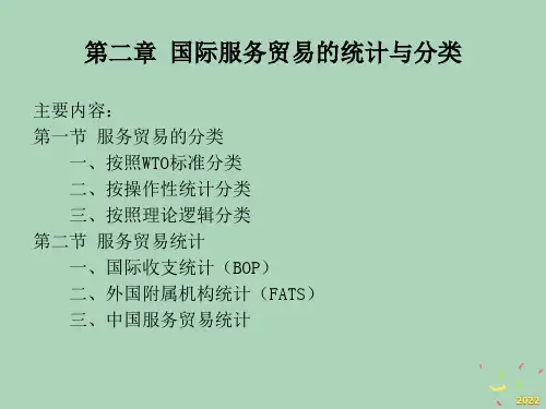 国际服务贸易的分类与统计