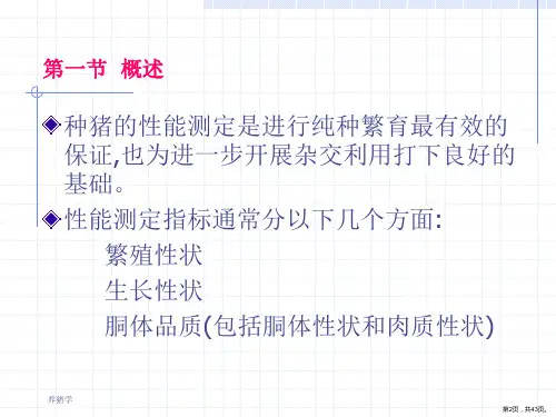 专题种猪性能测定43课件