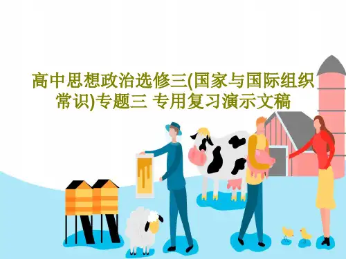 高中思想政治选修三(国家与国际组织常识)专题三 专用复习演示文稿共22页