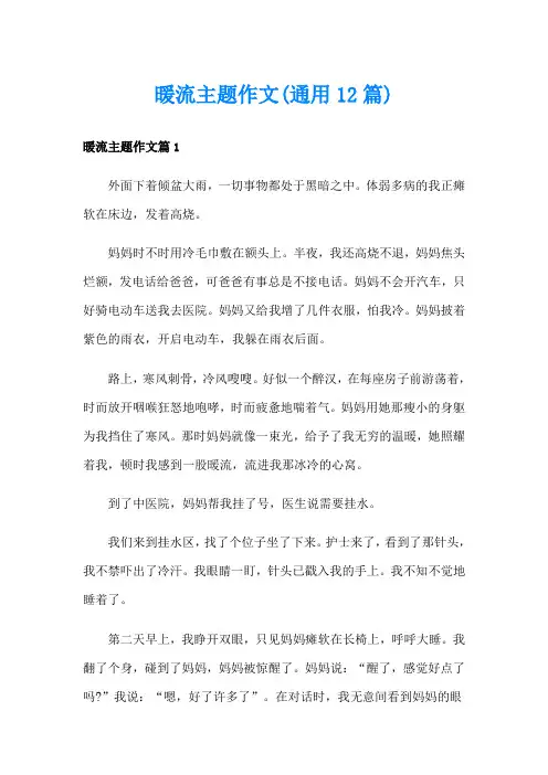 暖流主题作文(通用12篇)