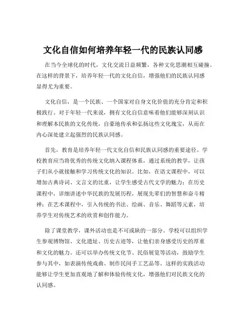 文化自信如何培养年轻一代的民族认同感