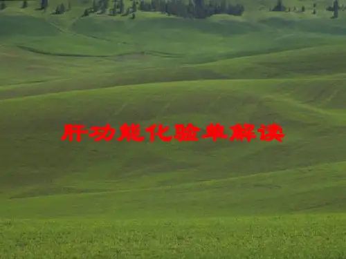 肝功能化验单解读培训课件