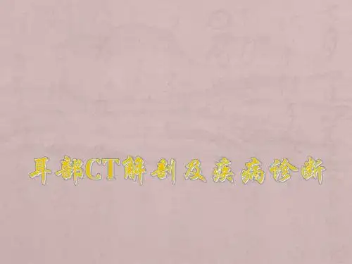 耳部CT解剖及疾病诊断PPT课件