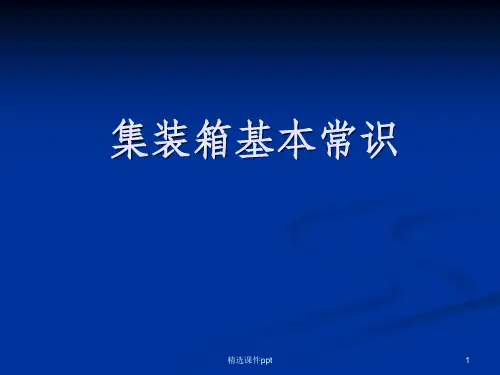 《集装箱基本知识》PPT课件