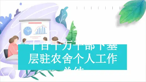 十百千万干部下基层驻农舍个人工作总结