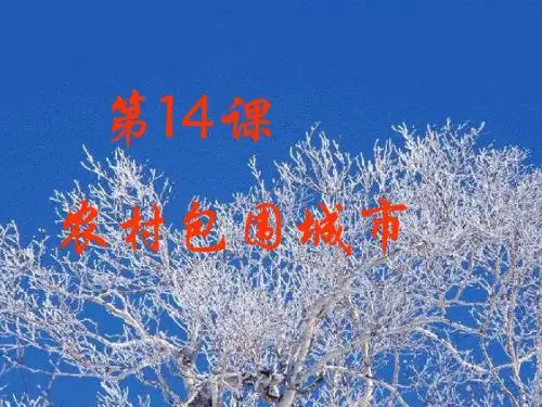 沪教版初中历史七年级下《农村包围城市》PPT