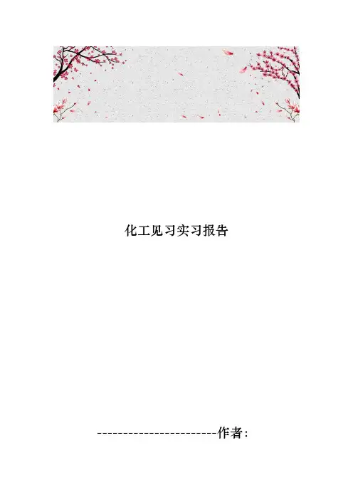 化工见习实习报告范本