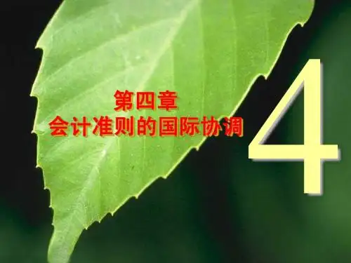 国际会计课件第四章会计准则的国际协调