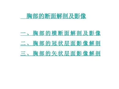 胸部断面及影像