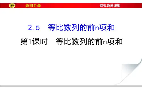 数学必修Ⅴ人教新课标A版2-5-1等比数列的前n项和课件(77张)