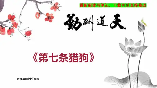 《第七条猎狗》读书笔记PPT模板思维导图下载