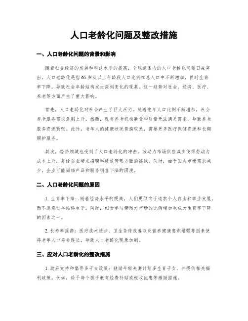 人口老龄化问题及整改措施