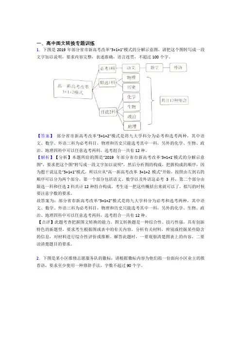 高考语文复习图文转换专项综合练附答案解析