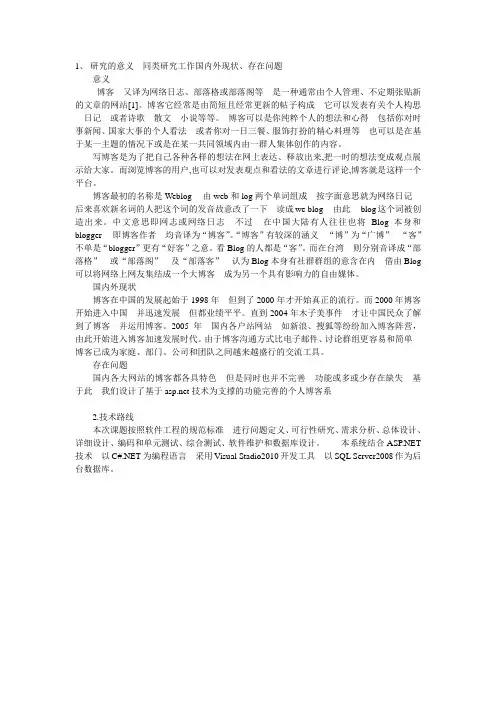 博客国内外形式