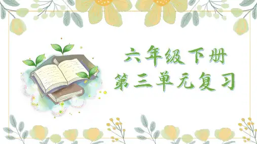 部编版语文六年级下册第三单元复习资料课件(共16张PPT)