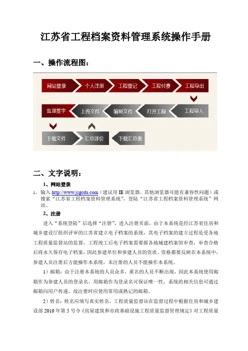 江苏省工程档案资料管理系统操作手册
