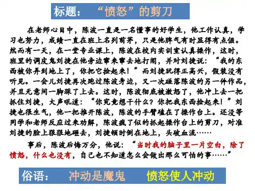 愤怒情绪管理ppt幻灯片