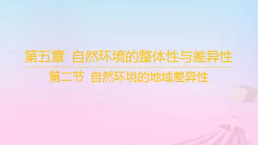 新教材高中地理第五章自然环境的整体性与差异性第二节自然环境的地域差异性课件新人教版选择性必修1