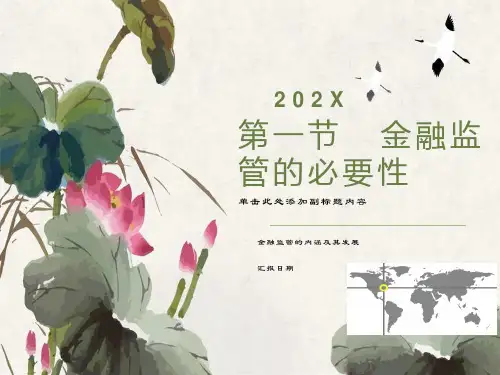 金融监管的含义与发展