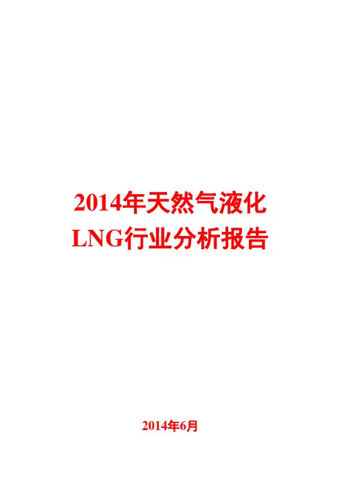 2014年天然气液化LNG行业分析报告