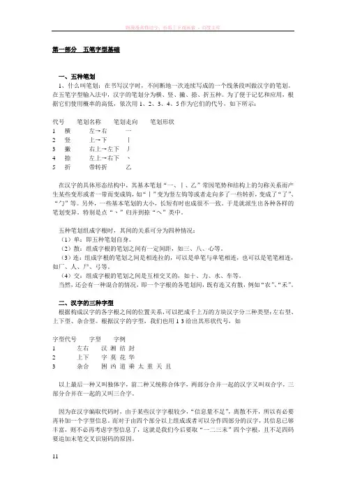 五笔字型基础和输入法(拆分规则)