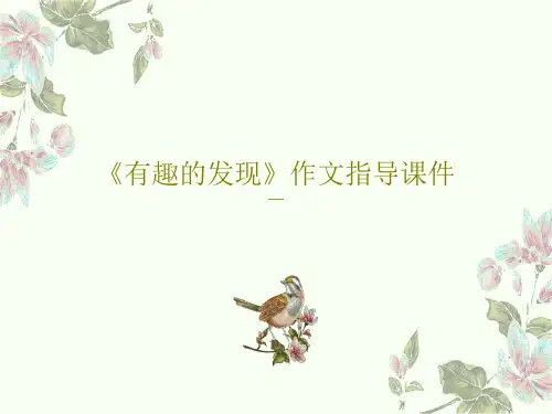 《有趣的发现》作文指导课件PPT40页