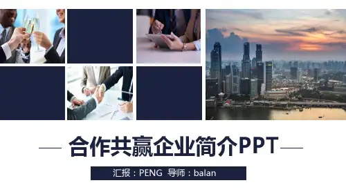 合作共赢企业简介总结类PPT模板