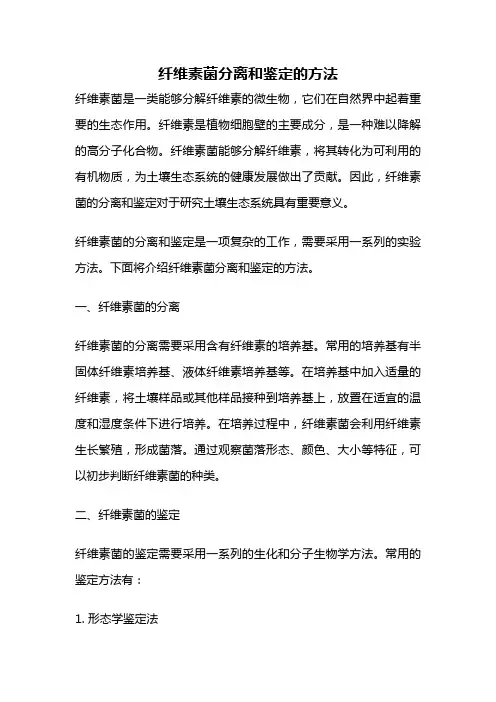 纤维素菌分离和鉴定的方法