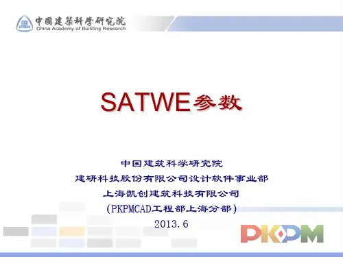 pkpm-satwe参数详细讲解详解解析