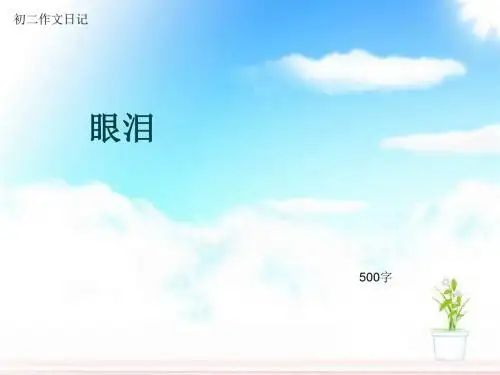 初二作文日记《眼泪》500字(总8页PPT)