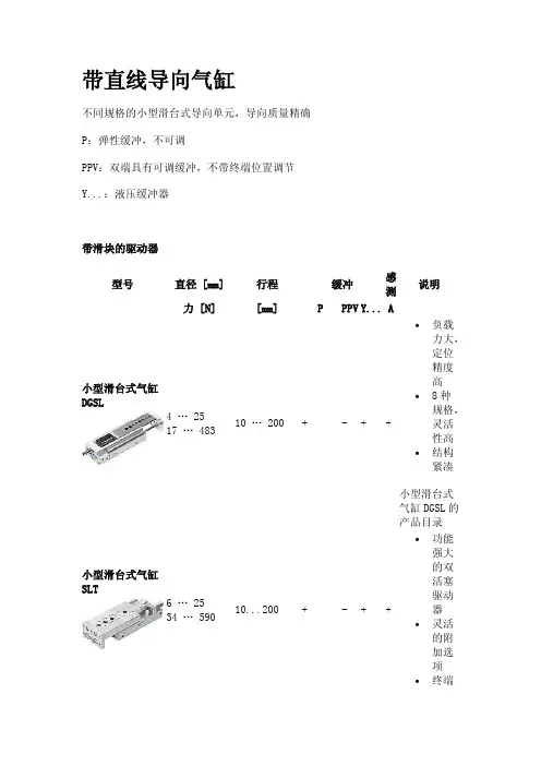 费斯托带直线导向气缸pdf