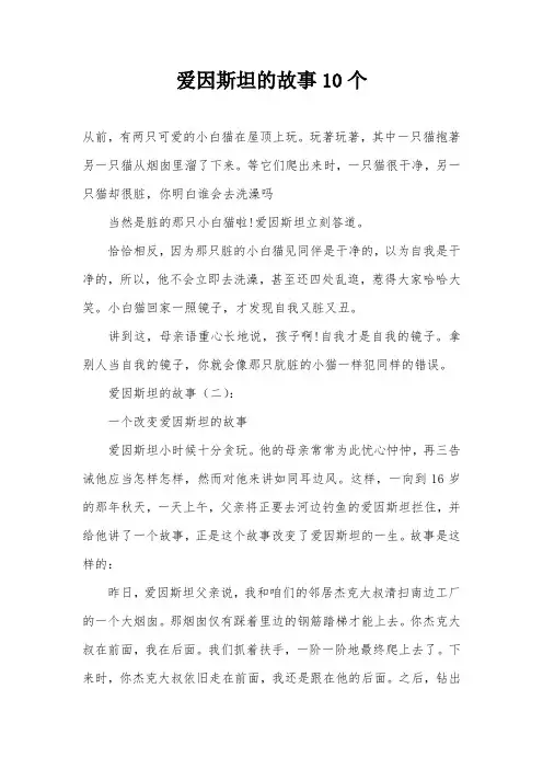 爱因斯坦的故事10个