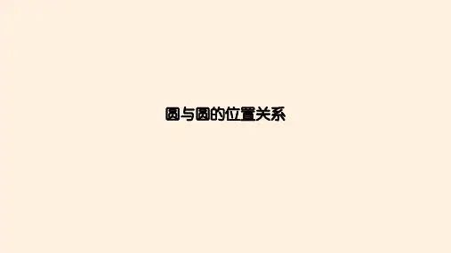 圆与圆的位置关系  课件