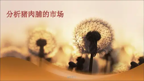 分析猪肉脯的市场ppt课件