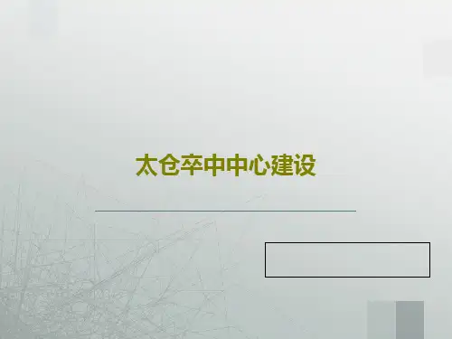 太仓卒中中心建设18页PPT