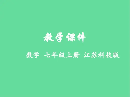 七年级数学上册有理数有理数的加法与减法教学课件苏科版本