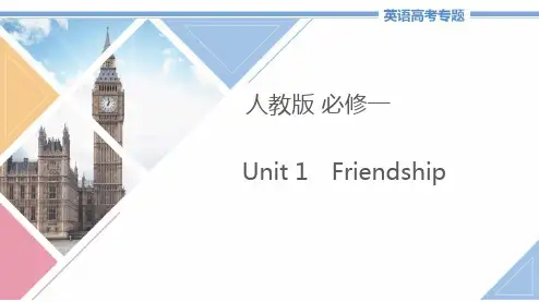 高中英语必修一Unit1《Friendship》教学课件