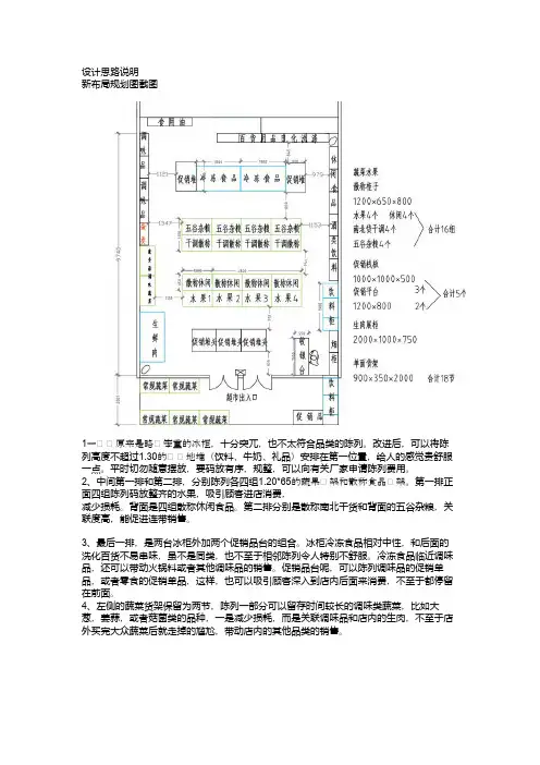 重庆80平生鲜超市设计说明