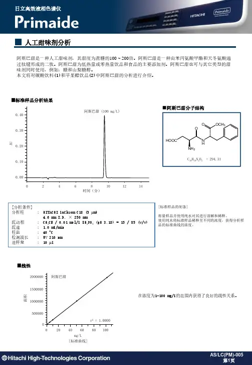 人工甜味剂分析