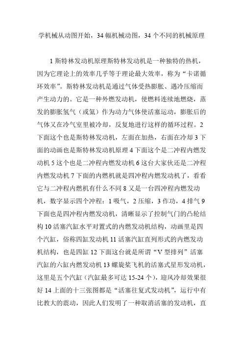 学机械从动图开始,34幅机械动图,34个不同的机械原理